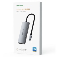绿联CM480 Type-C3.1分线器扩展坞 USB-C3.1 Gen2高速4口拓展坞集