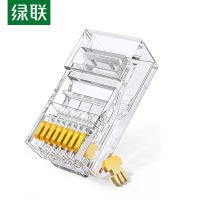 绿联（UGREEN）NW177 六类水晶头 50U加厚镀金网络接头 RJ45工程级8P8C