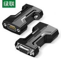 绿联（UGREEN）RS232串口延长器 光电隔离 防雷击浪涌阻燃无源DB9针串口信号放大
