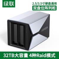 绿联（UGREEN） 2.5/3.5英寸磁盘阵列硬盘柜磁盘柜外接多盘位Raid移动硬盘盒外