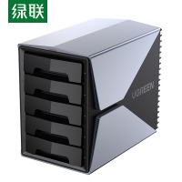 绿联（UGREEN）五盘位3.5英寸磁盘阵列盒 多盘位存储柜SATA串口移动硬盘盒固态机械