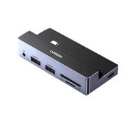 绿联CM317 iPadPro扩展坞typec拓展usb转接头HDM 2口USB+读卡器+