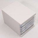 晨光(M&G)文具4层桌面文件柜 抽屉式拉手A4资料收纳柜 带索引标签 办公用品 灰色单个装ADM95295