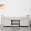 仕必得（SHIBIDE）营具铁架床宿舍营房带储物架单人床钢制组合床单层床含蚊帐架床下柜