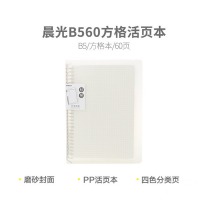 晨光(M&G)文具B5/60页空白活页本活力夹（铁夹)记事本笔记本子 PP封面学习本 线圈