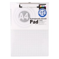 晨光（M&G）ADM94512 A4竖式透明款板夹写字板垫网格板菜单试卷夹阅读架竖式记事垫