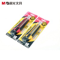 晨光（M&G）文具18mm大号美工刀 裁纸刀自动锁壁纸刀(刀把内含刀片) 单个装颜色随机A