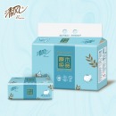 清风原木纯品3层100抽四叶草压花抽取式面纸4包/提 6提/箱 整箱24包BR40AQ