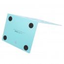 晨光（M&G）文具7英寸（高17.5cm)蓝色学生书立 书架书夹 金属铁制树影创意挡书板 一付/2个装 ABS91718