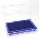 晨光(M&G)文具蓝色快干透明印台 方形财务专用印泥印台 油性印油印台 2个装AYZ97513