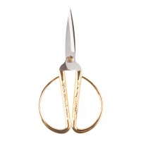 晨光（M&G）文具190mm龙凤呈祥剪刀 家用厨房生活剪彩金剪刀 金色单把装ASS9138