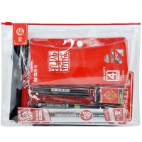 晨光（M&G）文具套装(中性笔+替芯+涂卡尺子+涂卡笔+套尺量角器+橡皮) 孔庙祈福系列1