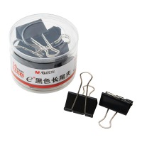 晨光（M&G）Eplus黑色长尾夹中大号金属票据夹 Eplus系列办公燕尾夹50mm（罐装