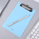 晨光（M&G）文具耐折型实色书写板夹多功能写字板书写垫写板办公用品文件夹A5（粉蓝）ADM95370N3 单个装
