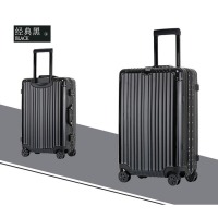 爱登堡（Edenbo）F1520 时尚高档铝框旅行拉杆箱登机箱 黑色 20英寸