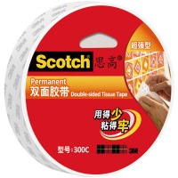 3M 300C-18 思高 胶带 双面棉纸胶带(超强型) 办公用品 18mm*9.5m 6