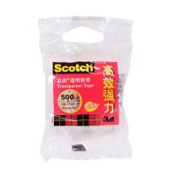 3M 思高 500-QS 胶带 600高级透明胶带 强力胶带 18mm×15m 36卷装