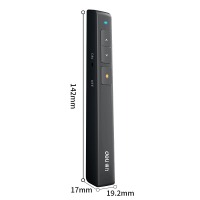 得力 2802 激光翻页笔 360度控制红光 黑色 1支