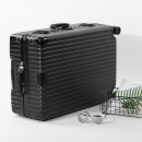 爱登堡（Edenbo）F1608 时尚高档铝框旅行拉杆箱行李箱 黑色 20英寸