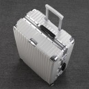 爱登堡（Edenbo）F1608 时尚高档铝框旅行拉杆箱行李箱 白色 20英寸