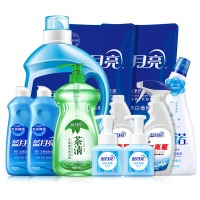 蓝月亮 薰亮白2kg+1kg袋*2+洁厕+手洗*2+洗手液255ml*2+油污瓶+瓶补+茶清