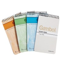 国誉 螺旋A7笔记本子Gambol记事本软抄本 7mm横线14行 50张/本 颜色随机 W