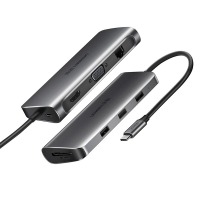 绿联Type-C扩展坞USB-C转HDMI/VGA转换器雷电3拓展坞分线器 70490