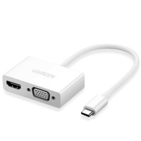 绿联Type-C转HDMI/VGA转换器苹果macbook扩展坞适用小米Air华为电脑笔记