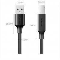 绿联（UGREEN）10327 2米 USB2.0高速打印机线 AM/BM方口接头数据线 