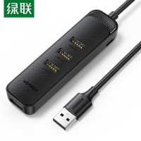 绿联（UGREEN） 20488 集线器 USB分线器高速4口USB3.0延长线多口拓展坞