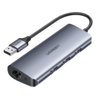 绿联 USB转千兆网口3.0分线器 笔记本外置有线网卡网线转换头扩展坞 电脑拓展坞HUB集