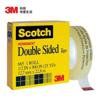 3M 思高 胶带 透明双面胶带 易撕透明 办公用品 12.7mm×22.8m 665 6卷