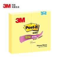 3M 654S 便利贴 报事贴/便条纸/便签纸/便签本 办公用品 狠贴系列 12本装