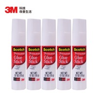 3M 胶棒 6015 思高 PVP 白色强力胶棒 固体胶/固体胶棒/固体胶水 6支装