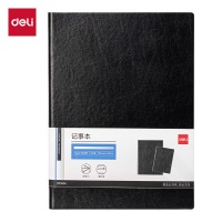 得力DP404办公皮面本25K-160张(黑色)(本）