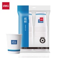 得力DP751纸杯(白)(280mL)(50只/包)