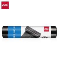 得力DP739清洁劳保-垃圾袋平口八角底60*80cm(黑)(10只/卷)