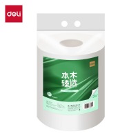 得力本木臻选WP2240大盘纸2层240米(白)(3卷/提)