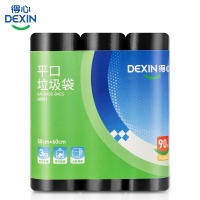 得力得心LQ501-平口垃圾袋(黑色)(30只/卷,3卷/包)