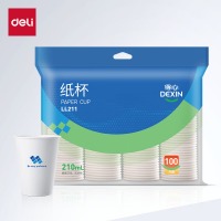 得力得心LL211纸杯210mL(白色)(100只/袋)