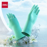 得力得心LQ620-乳胶家务手套(绿色)(中号(M),1双/包)