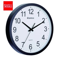 齐心 L820 挂钟 12寸 φ307mm 黑