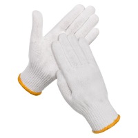 齐心 L373 10针毛纺线白手套 均码 600g 12双/包 黄边