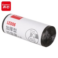 齐心 LE006 加厚点断式平口垃圾袋 45*50cm 30个/卷 黑