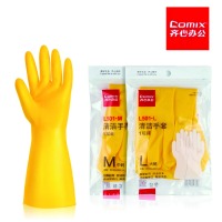 齐心 L501-L 加厚耐用清洁手套 大号 1双装 黄