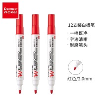齐心 WB701 易擦白板笔 2.0mm 红 12支/盒